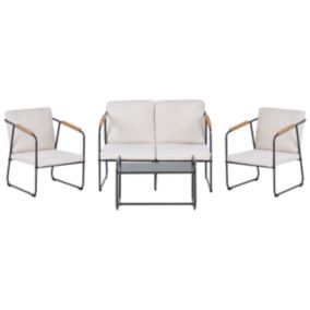 Set lounge pour jardin VEZZANA Métal Beige clair