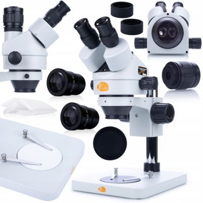 Set Microscope Professionnel Mercury Pro - Trinoculaire Zoom 7-45x ...