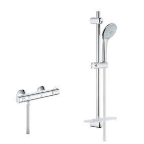 Set Mitigeur Thermostatique de Douche + Ensemble de douche complet 3 jets EUPHORIA (34561000-EUPHORIA3)