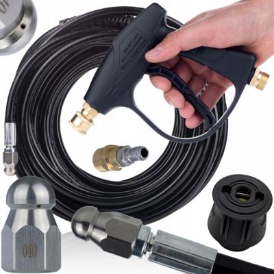 Set Nettoyage Canalisation Compact - Tuyau 20 m M22, Pistolet 300 bar Click Connect, Compatible Nettoyeur Kärcher K2-K7