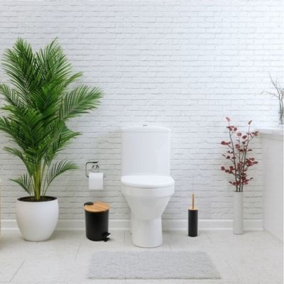 Set Poubelle à  pédale 3L  Brosse Wc ADONIS Noir Spirella