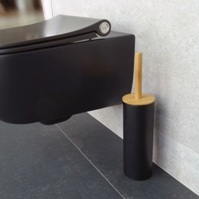 Set Poubelle à  pédale 3L  Brosse Wc ADONIS Noir Spirella
