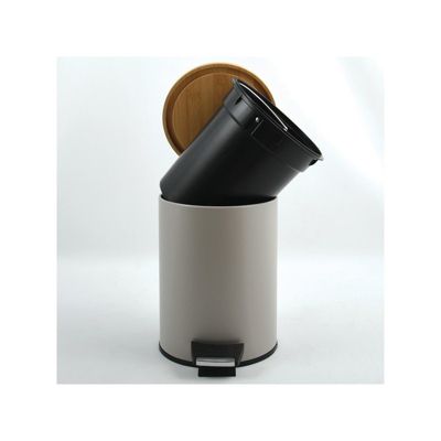 Set Poubelle à  pédale 3L  Brosse Wc ADONIS Taupe Spirella