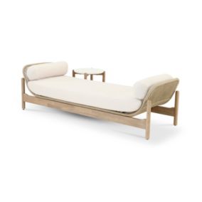 Set relax 1 lounge + 1 table d'appoint 50cm - Provenza