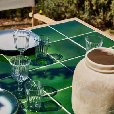 Set repas 6pl céramique verte 205x105 et fauteuil- bisbal & módena