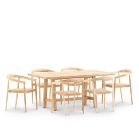 Set repas 6pl table 170x90 et fauteuil - siena & Modena