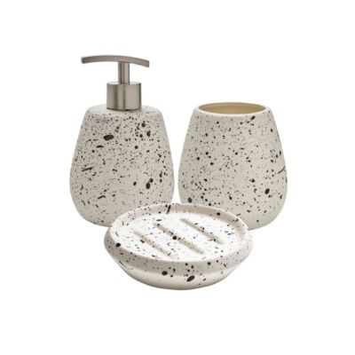 Set salle de bain moucheté 3 pièces céramique