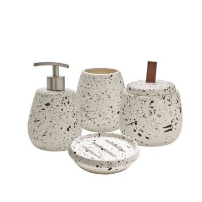Set salle de bain moucheté 4 pièces céramique