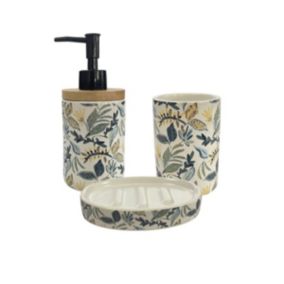 Set salle de bain végétal 3 pièces céramique
