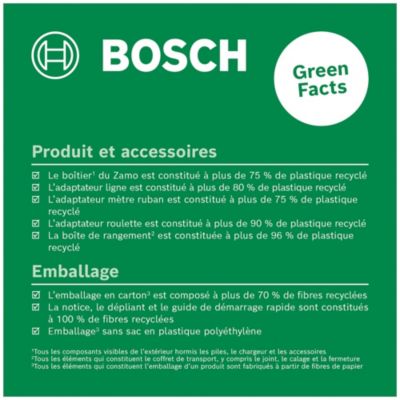 Set télémètre laser Bosch Zamo 25 m affichage LCD