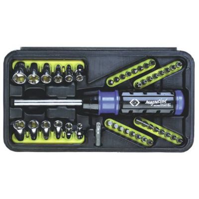 Set tournevis à cliquet 1/4" 46 pièces T4826D, mécanisme haute résistance, poignée compartimentée