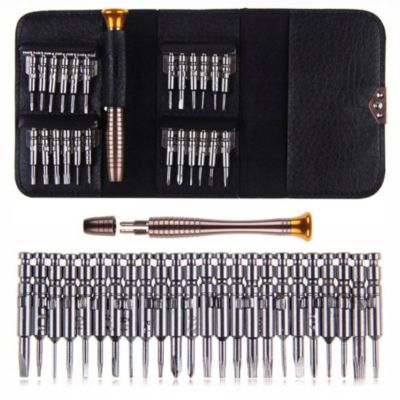 Set Tournevis de Précision 25-en-1 - Embouts Spéciaux, Étui Compact, Réparation Téléphone, PC, Montre
