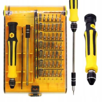 Set Tournevis de Précision 45-en-1 - Bouts Magnétiques, Poignée Antidérapante, Pour GSM, Électronique, Maison