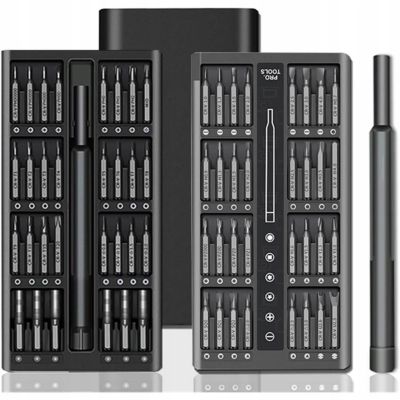 Set Tournevis de Précision 63-en-1 - Aimanté, Acier S2, Réparation Téléphone, PC, Montre, Étui Métal Inclus