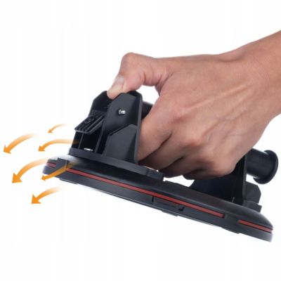 Set Ventouse à Vide avec Manomètre 200 kg - 200 mm, Gants Taille 10, Lunettes de Protection, Valise Incluse