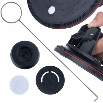 Set Ventouse à Vide avec Manomètre 200 kg - 200 mm, Gants Taille 10, Lunettes de Protection, Valise Incluse