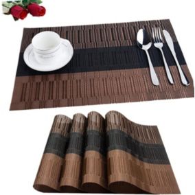 Sets de table Lot de 6 sets de table lavables antidérapants 30x45cm