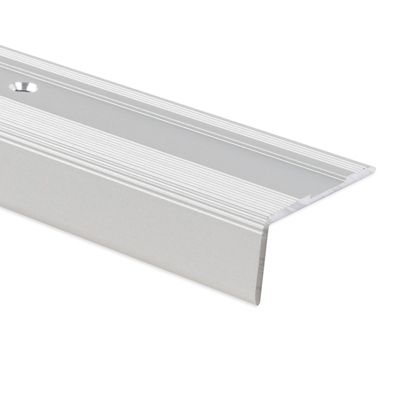 Seuil d'escalier Glory Aluminium anodisé Forme: L Argent M 100 cm