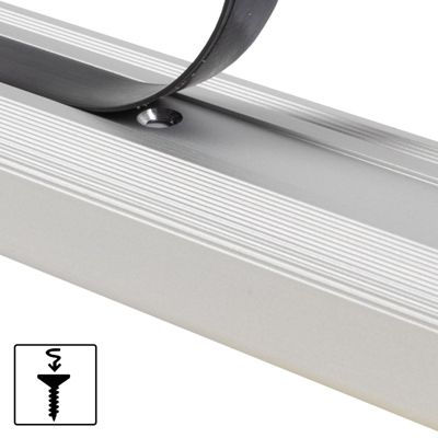 Seuil d'escalier Glory Aluminium anodisé Forme: L Argent M 100 cm