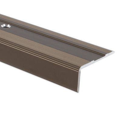 Seuil d'escalier Glory Aluminium anodisé Forme: L Bronze foncé M 100 cm