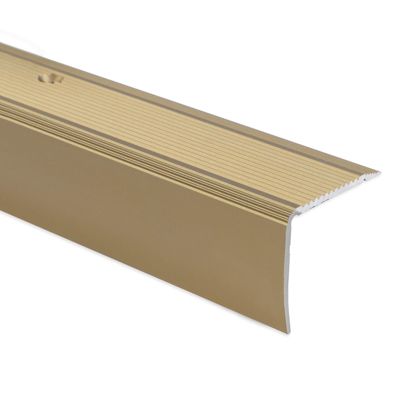 Seuil d'escalier Integral, Forme: L 35 x 30 mm Longueur: 90 cm, Auto-adhésif, Or