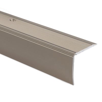 Seuil d'escalier Pré-percé, Forme: L 30 x 20 mm, Longueur: 134 cm, Champagne