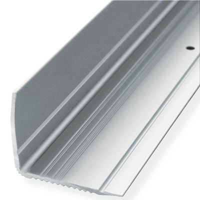 Seuil d'escalier Pré-percé, Forme: L 30 x 20 mm, Longueur: 90 cm, Argent