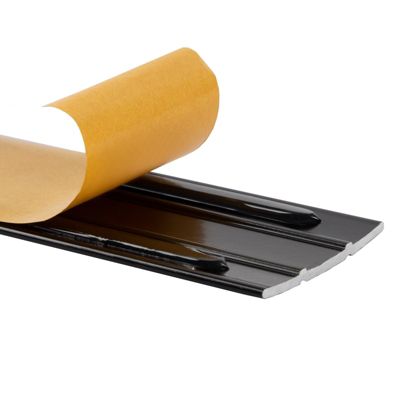 Seuil de transition Longueur 100 cm, Transition entre les revêtements de sol Auto-adhésif Noir 38 mm - Floordirekt