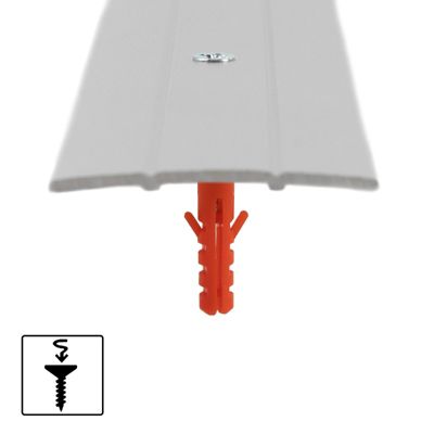 Seuil de transition Longueur 100 cm, Transition entre les revêtements de sol Pré-percé Argent 38 mm - Floordirekt