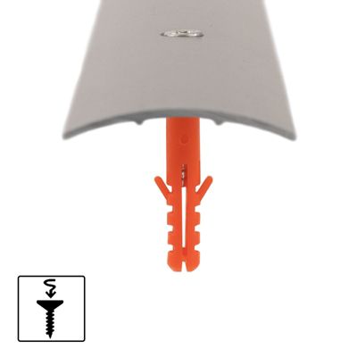 Seuil de transition Transition entre les revêtements de sol Pré-percé Acier inoxydable mat 30 mm - Floordirekt