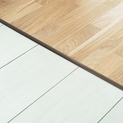 Seuil de transition Transition entre les revêtements de sol Pré-percé Acier inoxydable mat 30 mm - Floordirekt