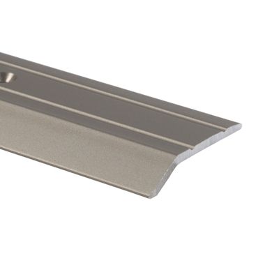 Seuil en aluminium Pour des épaisseurs de revêtement jusqu'à 5 mm Acier inoxydable mat 30 mm - Floordirekt