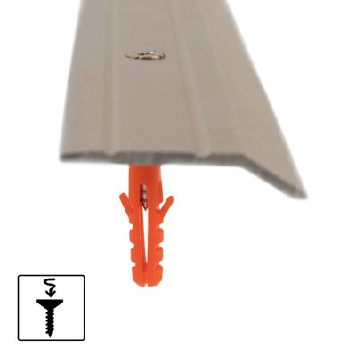 Seuil en aluminium Pour des épaisseurs de revêtement jusqu'à 5 mm Acier inoxydable mat 30 mm - Floordirekt