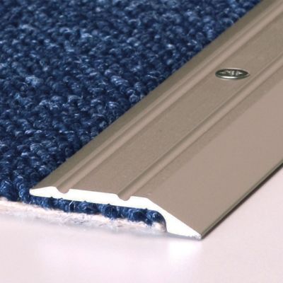 Seuil en aluminium Pour des épaisseurs de revêtement jusqu'à 5 mm Acier inoxydable mat 30 mm - Floordirekt