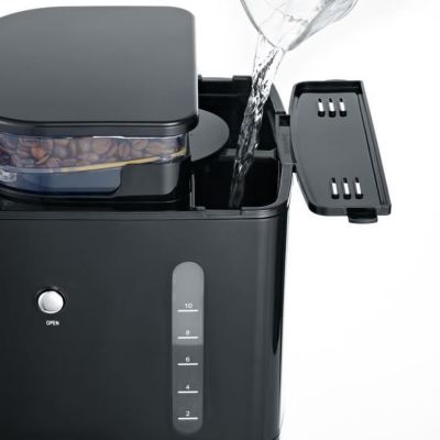 SEVERIN 4810 Cafetière filtre avec broyeur intégré - Noir et inox - 1000W - 1,4 L