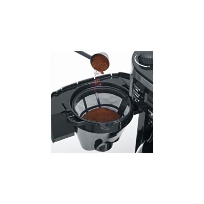 SEVERIN 4810 Cafetière filtre avec broyeur intégré - Noir et inox - 1000W - 1,4 L