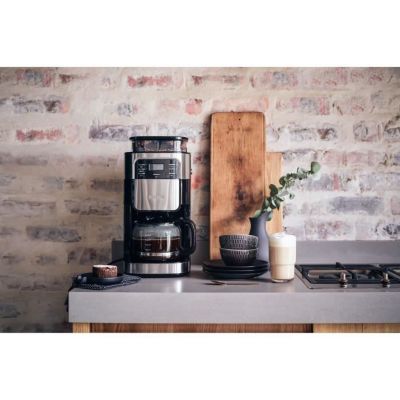SEVERIN 4810 Cafetière filtre avec broyeur intégré - Noir et inox - 1000W - 1,4 L
