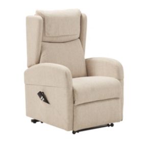 SEVILLE - Fauteuil Relax Releveur Electrique Beige Clair avec Roulettes