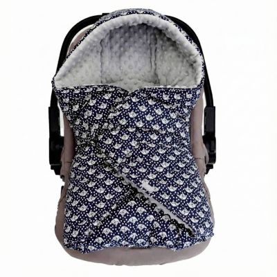 SEVIRA KIDS  Couverture enveloppante nid d'ange bébé réversible en coton minky ELI