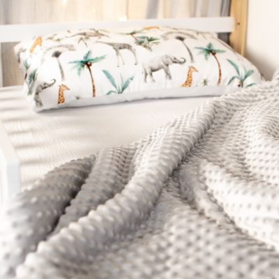 SEVIRA KIDS  Grand plaid couverture réversible en minky Safari