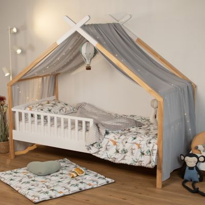 SEVIRA KIDS  Grand plaid couverture réversible en minky Safari