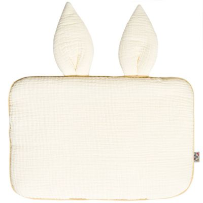 SEVIRA KIDS  Oreiller plat lapin en gaze de coton Jeanne