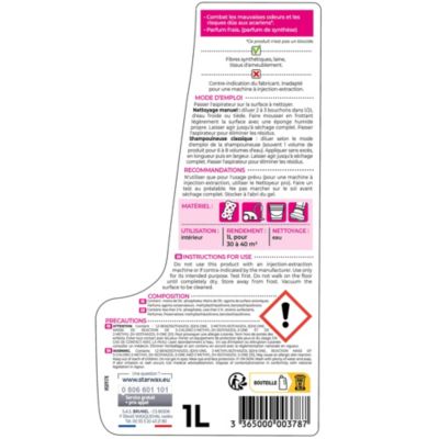 Shampoing assainissant moquettes Starwax 1L