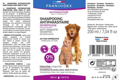 Shampoing Dimeth. chien et chat 200ml