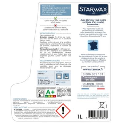 Shampoing raviveur sols plastiques Starwax 1L