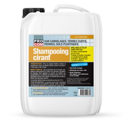 Shampooing cirant pour carrelage, pierres naturelles, terres cuites, marbres, grés PROCOM-1 litre-