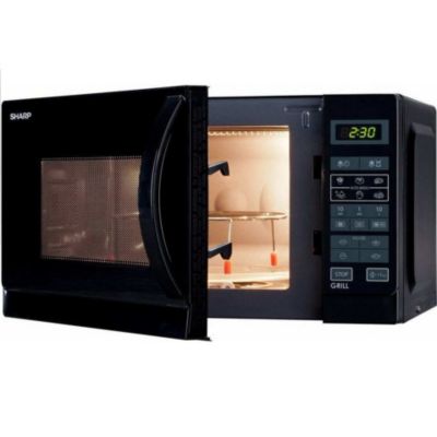 SHARP R-742BKW - Micro-ondes grill - Noir - 25L - 900 W - Grill 1000 W ...