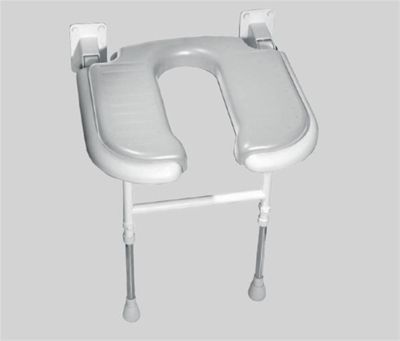 Siège de douche rembourré en U - Coloris: gris - AKW