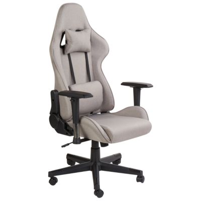 Siège de gaming moderne en polyester beige WARRIOR