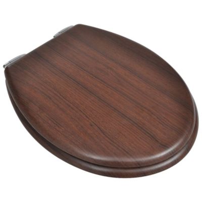 Siège de toilette abattant WC avec mdf marron Helloshop26